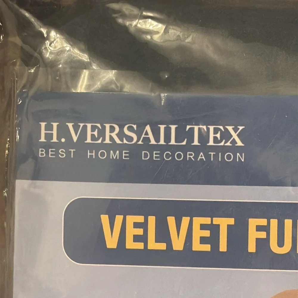 H.  Versailtex Blue velvet furniture cover 2 piece